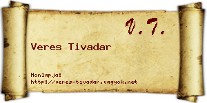 Veres Tivadar névjegykártya
