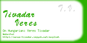 tivadar veres business card